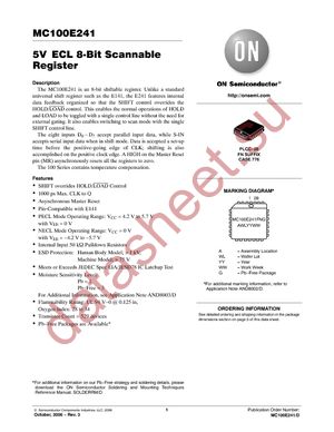 MC100E241FNR2 datasheet  